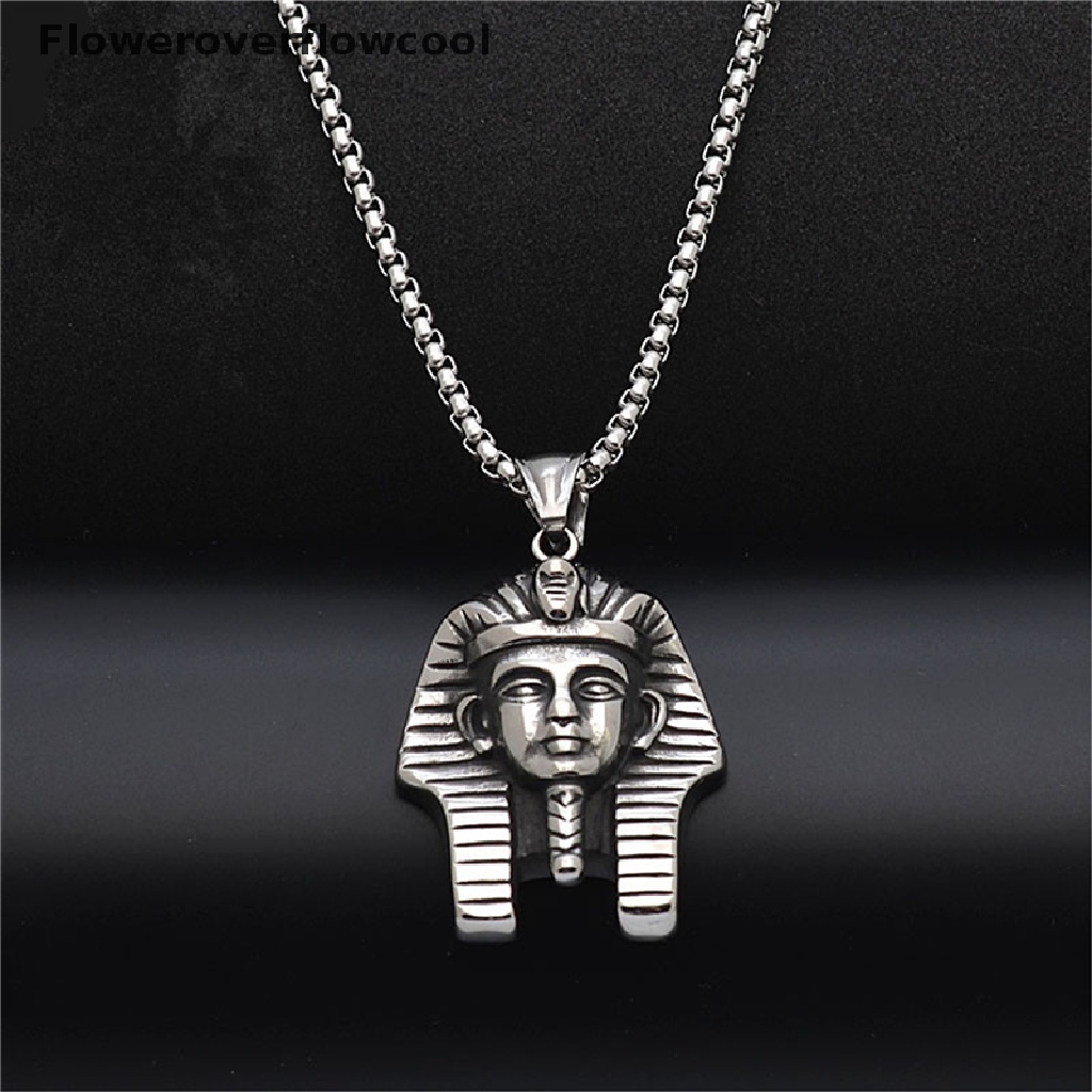 Vòng cổ Mặt Hình Pharaoh Ai Cập Bằng Thép Không Gỉ