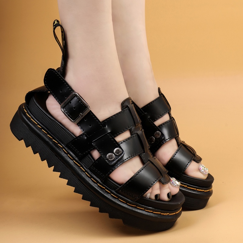 [Size 35-44] Bác sĩ. Giày Sandal Martin Bằng Da Thật Chống Nước Thoáng Khí Thời Trang Hàn Quốc