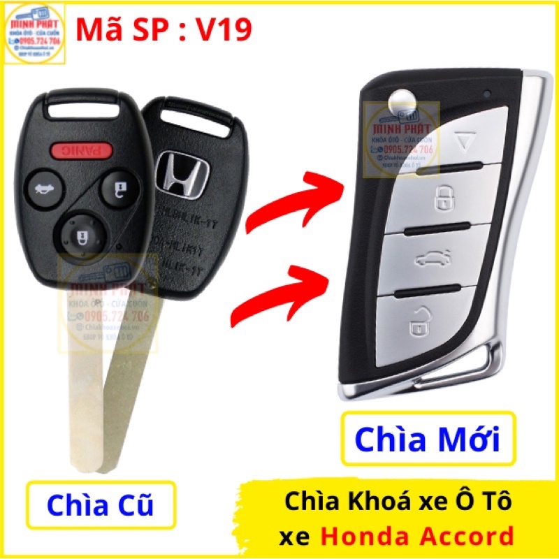 Làm Chìa khoá Remote Honda Accord Độ gập