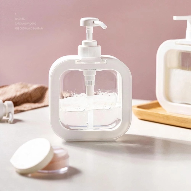 Bình Đựng Xà Phòng/Xà Phòng Trong Suốt Dạng Nhấn Dung Tích 300ml