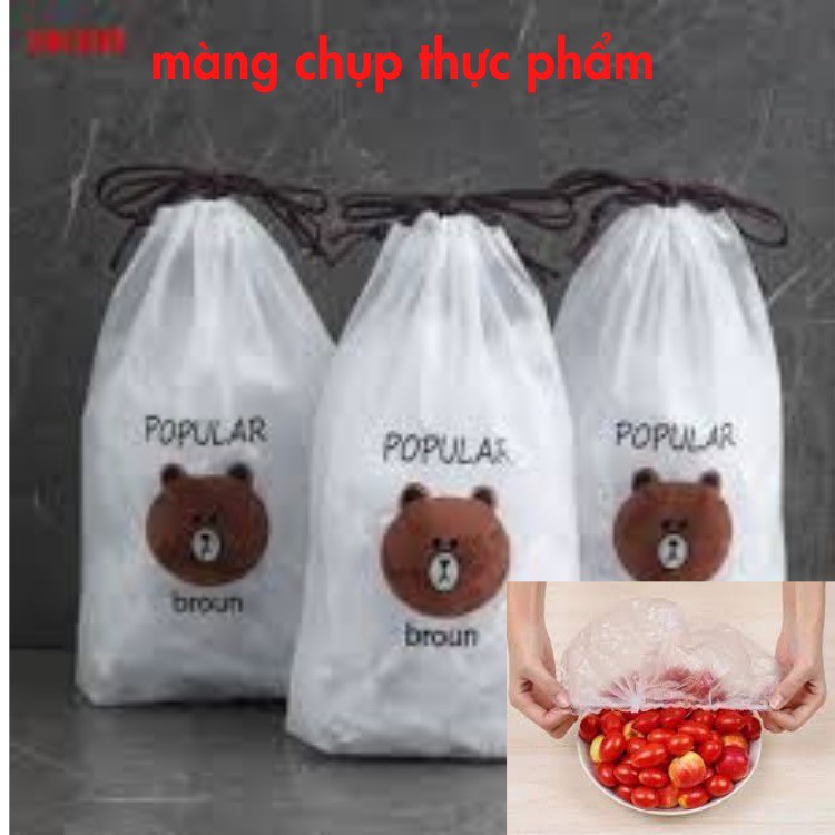 Màng bọc _ màng chụp thực phẩm PE co có chun bọc đồ ăn co giãn tái sử dụng