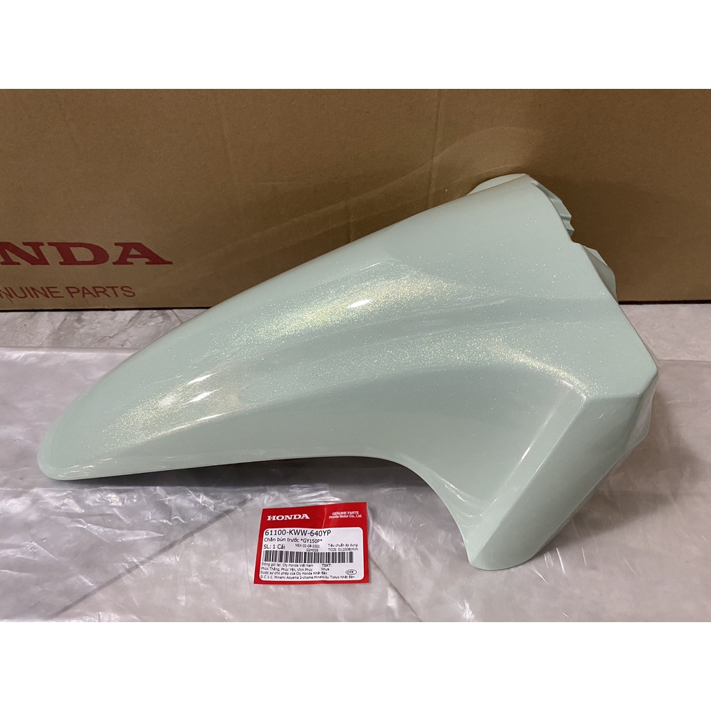 Chắn bùn A trước - Dè HONDA WAVE A110 năm 2017-2018-2019 màu Xanh cốm. *GY150P* 61100KWW640YP