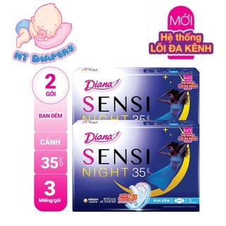 Combo 2 gói Băng vệ sinh Diana Sensi ban đêm 35cm