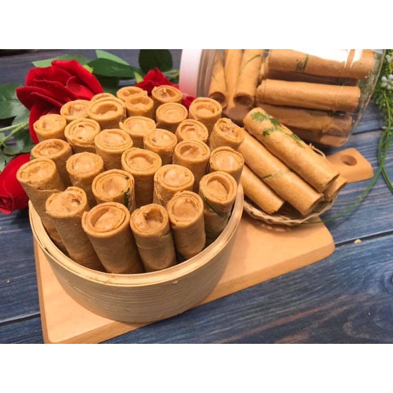 Bánh Ống Ngò Nhân Bơ Đậu Phộng 400gr