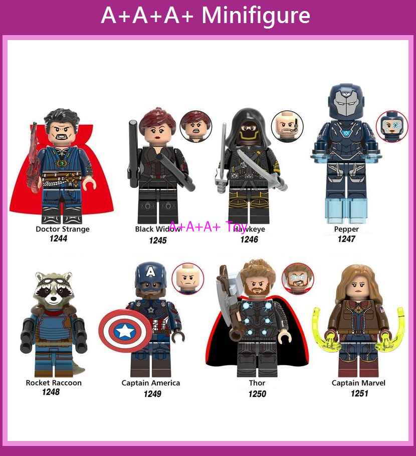 Mô Hình Lego Mini X0256 Captain Marvel Thor Captain America Doctor Strange