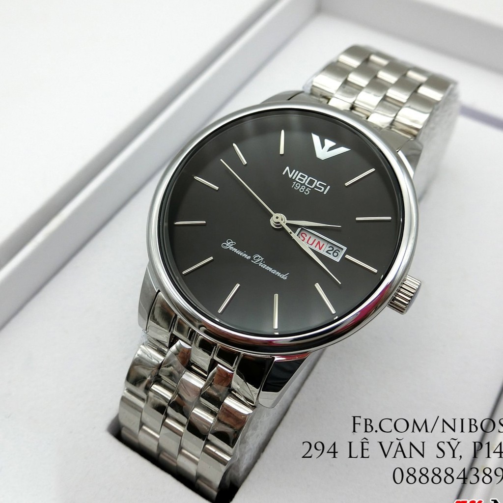 [ Freeship_ Video + Hình thật ] ĐỒNG HỒ NAM NIBOSI 1985 DÂY THÉP CHÍNH HÃNG | BigBuy360 - bigbuy360.vn