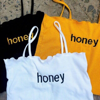 Áo 2 dây thêu chữ honey cực xinh