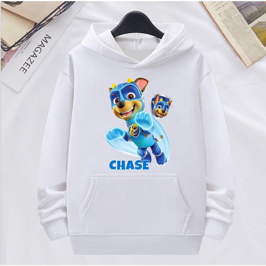 Áo hoodie đội chó cứu hộ paw patrol màu trắng cực hot cho bé trai bé gái