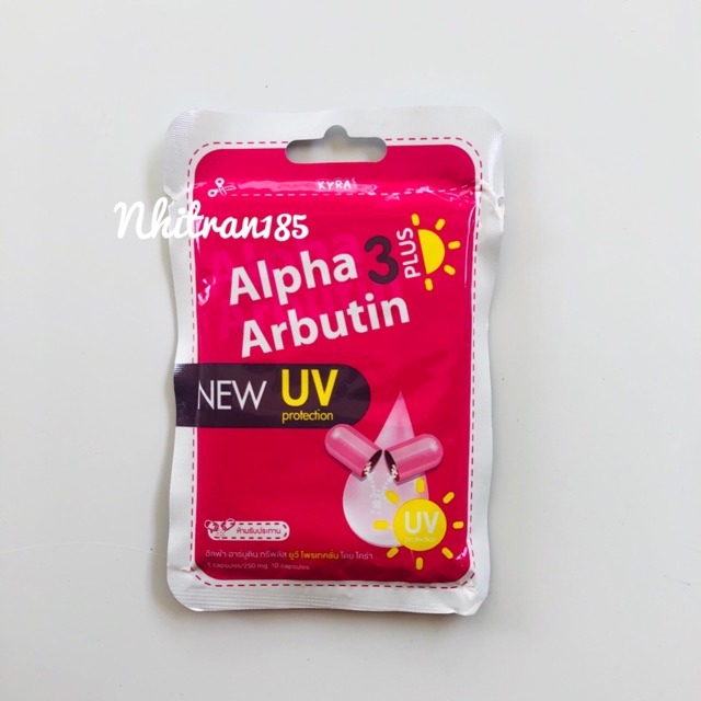 Vỉ 10 viên alpha arbutin uv  có chống nắng