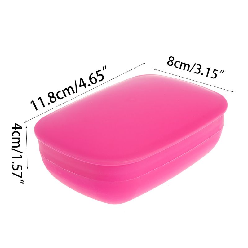 1 Hộp Đựng Xà Phòng Bằng Da Kích Thước 11.8 X 8 X 4Cm Có Khóa Kéo Tiện Dụng Cho Nhà Tắm