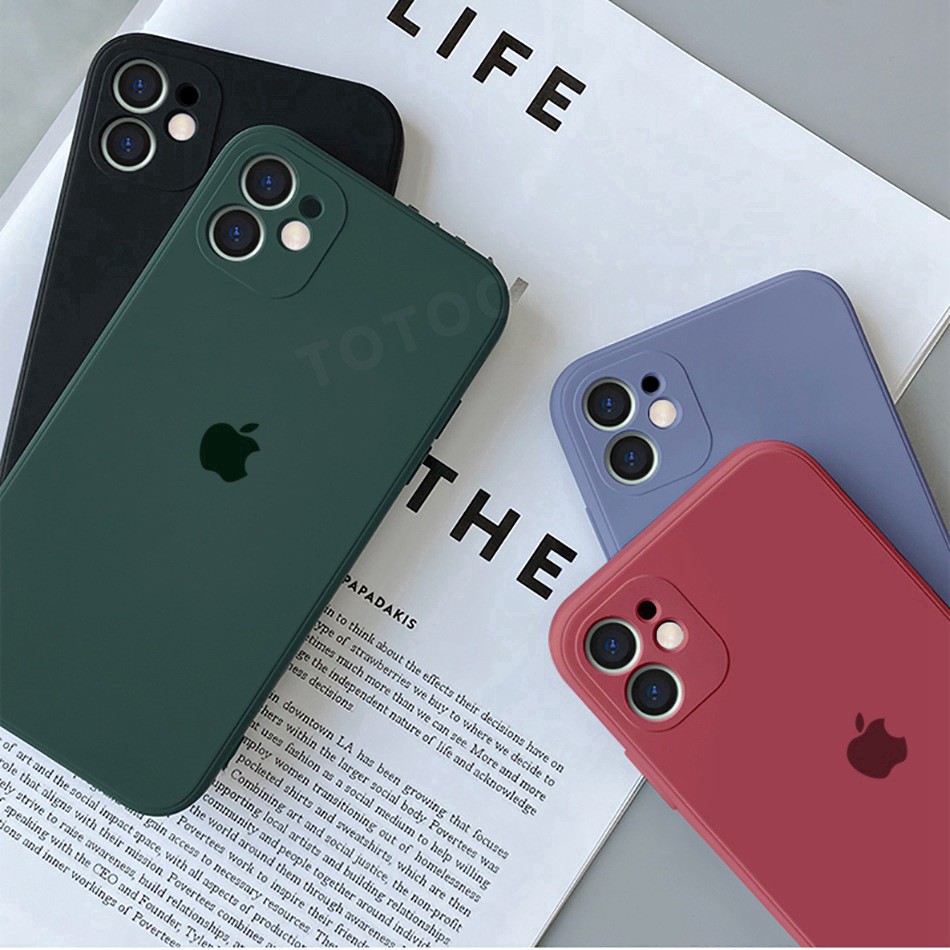 Q1 Ốp điện thoại silicon mềm màu trơn tuột cho Apple iPhone 11 Pro max SE 2020 2 6 6S 7 8 Plus X XS MAX XR 45 7