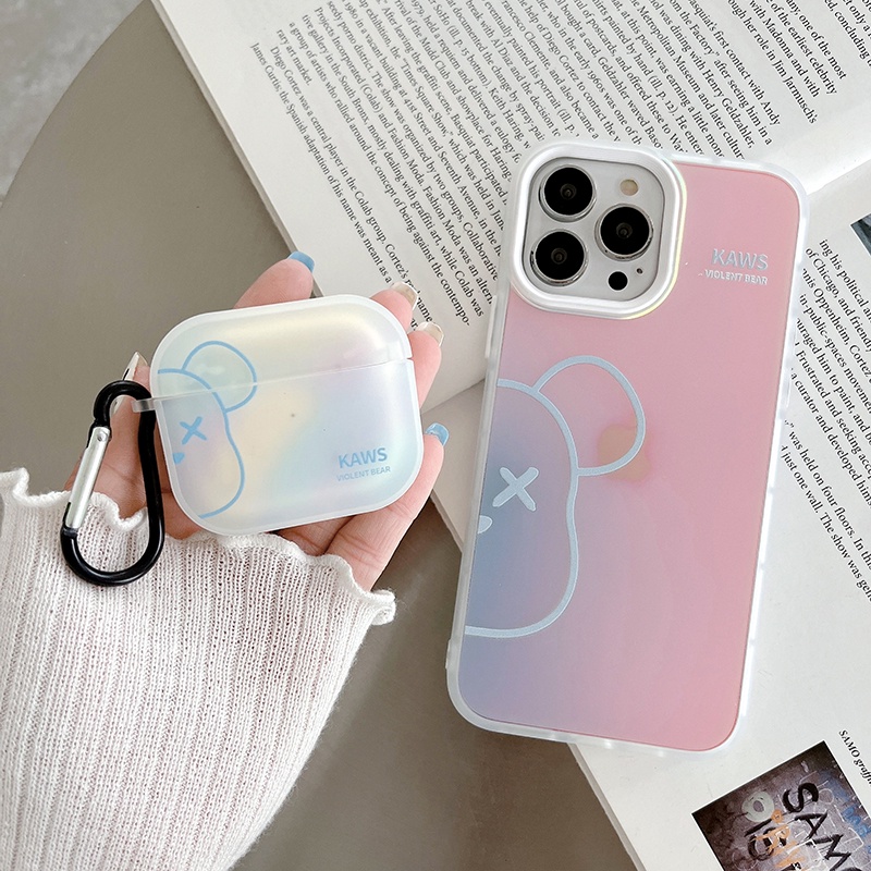 Vỏ Bảo Vệ Hộp Sạc Tai Nghe Bluetooth AirPods 1 / 2 / Pro / 3 Hình Gấu Violent Chất Lượng Cao