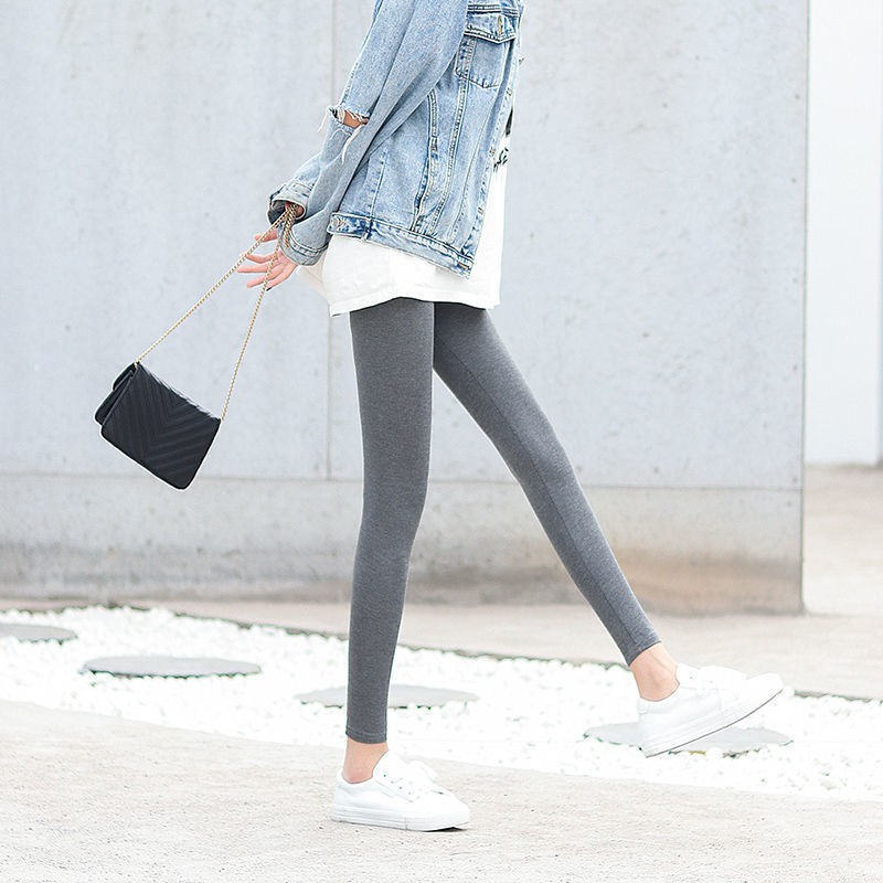 Quần legging dài màu trơn lưng cao cho nữ | BigBuy360 - bigbuy360.vn