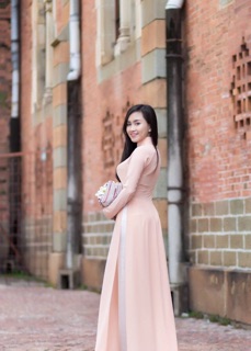 Áo dài lụa kèm quần