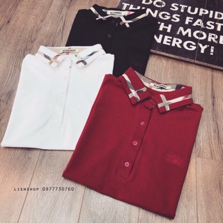 Áo phông polo cổ kẻ