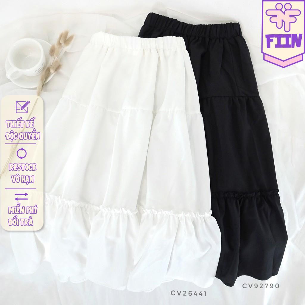 CHÂN VÁY VOAN 3 TẦNG XẾP LY TRẮNG SIÊU XINH ❤ (có ảnh feedback ở cuối)