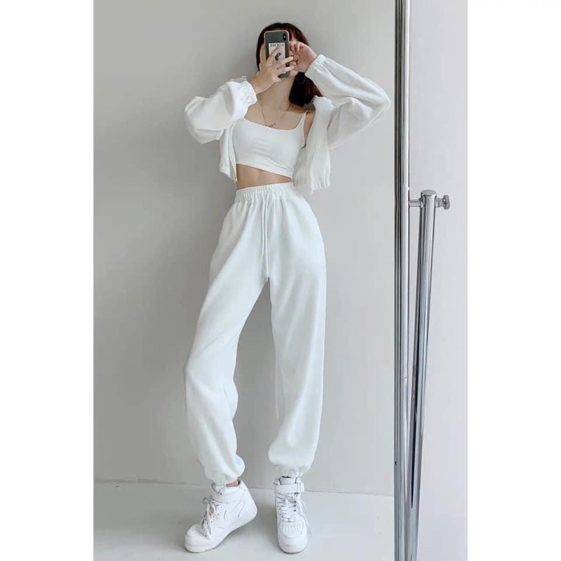 Quần jogger 3 màu hàn quốc mới về hàng,siêu hot,siêu xinh,bo chun gấu