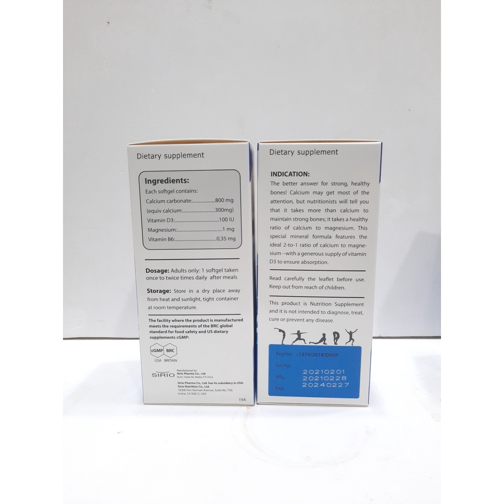 Viên Uống Bổ sung Canxi và Vitamin D3 Liquid Calcium Sirio Pharma