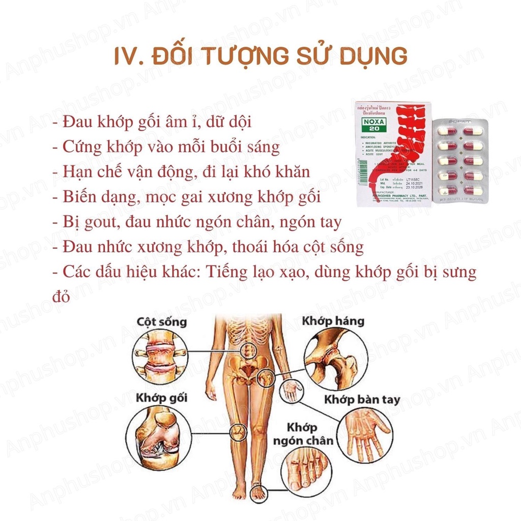 Viên uống NOXA 20 xương khớp Thái Lan