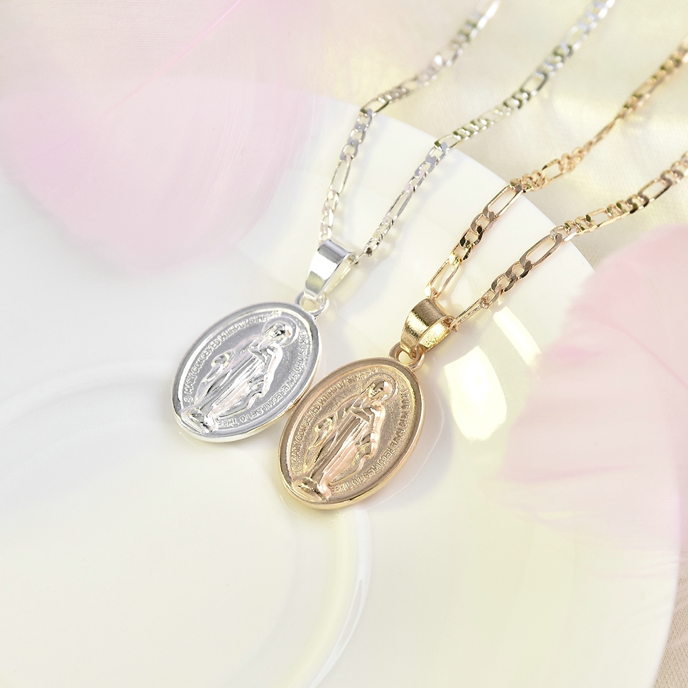 Virgin Mary Pendant Chain Necklace Jewelry
