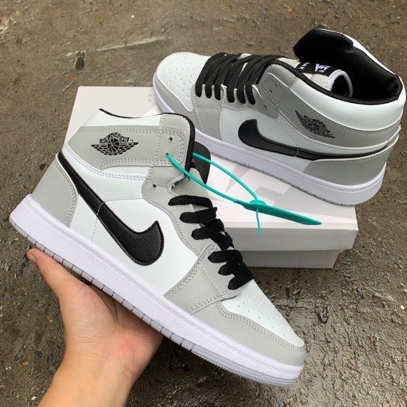 Giày Thể Thao Nam Nữ Jordan JD1 High Xám Cổ Cao Thời Trang Full Box Bill | BigBuy360 - bigbuy360.vn