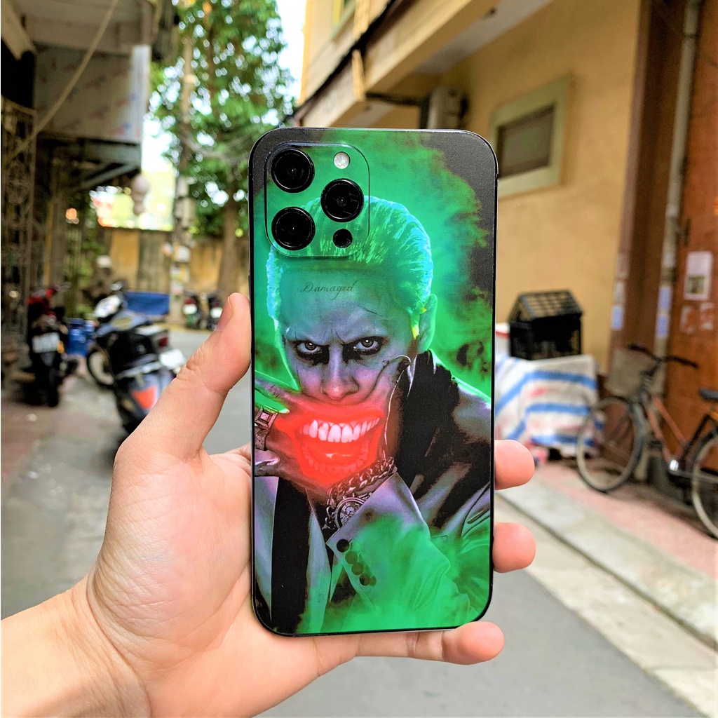Miếng Dán iphone hình Joker cho ip 6s/6splus/7/7plus/8/8plus/x/xr/xs/11/12/13/pro/max/promax/máykhác