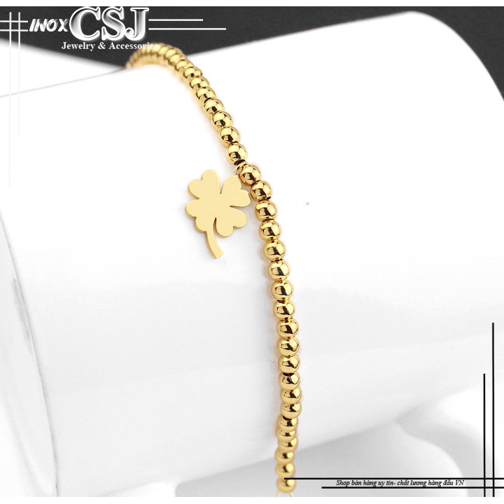 Lắc tay cỏ 4 lá xinh xắng