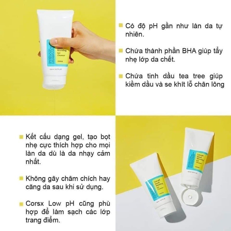 Sữa Rửa Mặt Giảm Mụn Kiềm Dầu Cosrx Morning Gel Cleanser 150ML