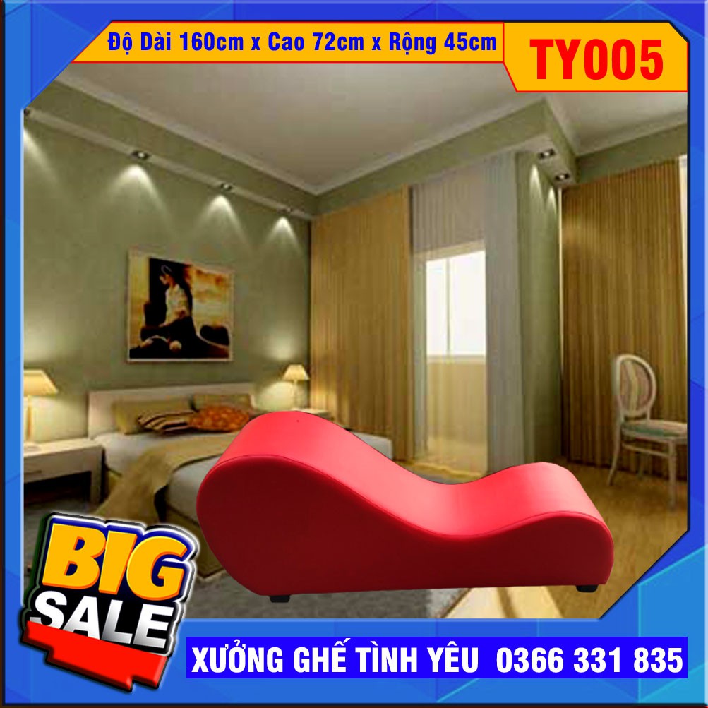 💘🍓Ghế Tinh Yêu – TYOO5 - Dài 160 x Cao 72cm x Rộng 45cm - Đa Dạng Màu Sắc - Chất Liệu Da Nhập Khẩu  - BẢO HÀNH 2 NĂM 💯