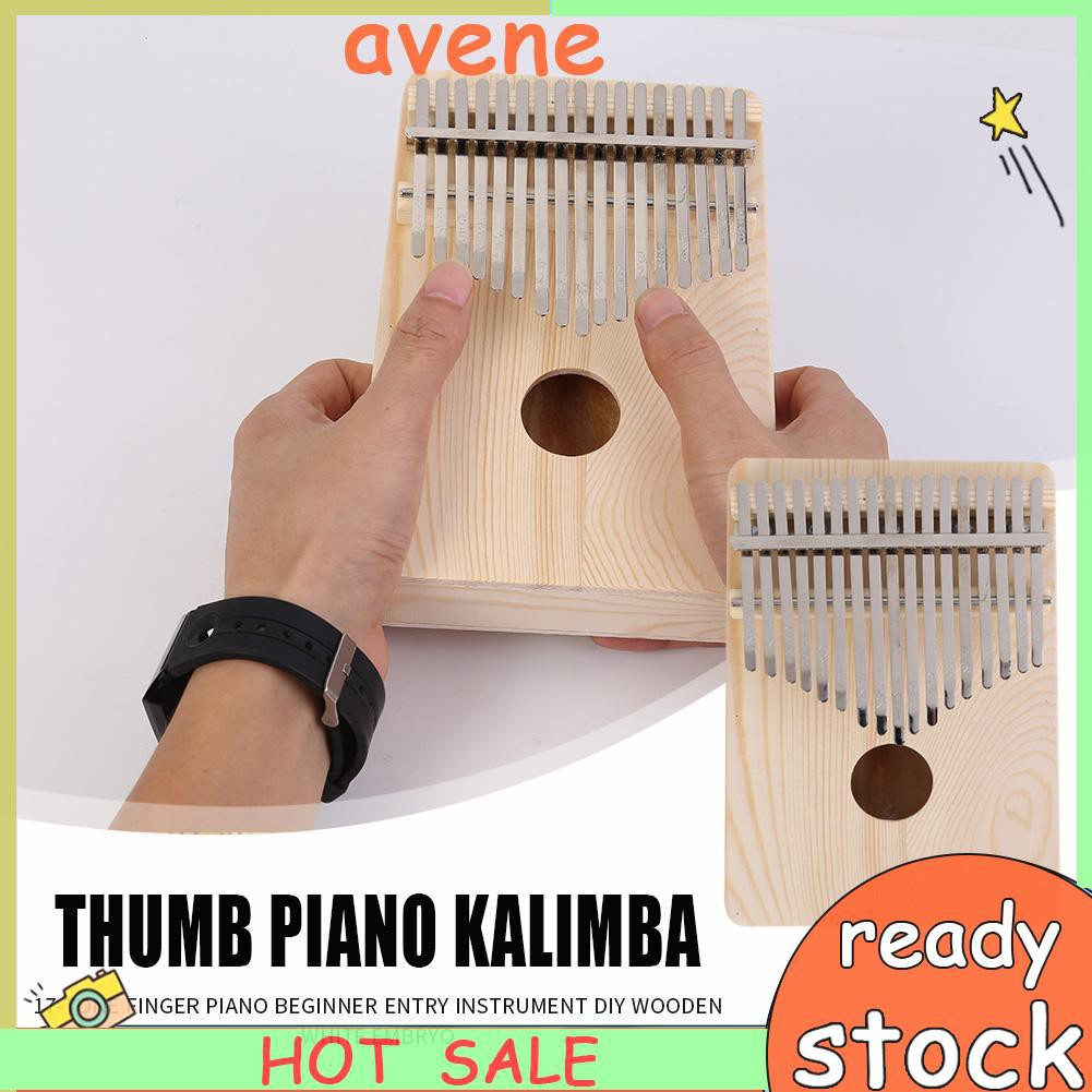 17 Key Kalimba Thumb Finger Piano Wooden Musical Instruments for Beginners