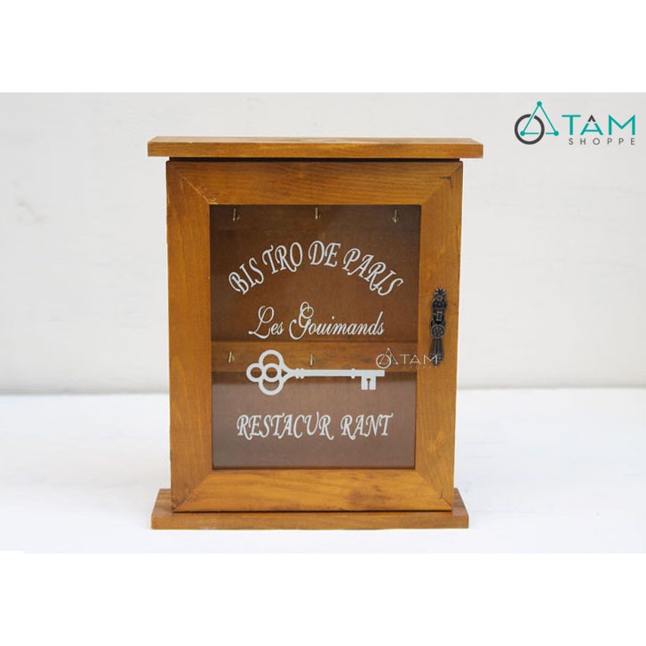 Tủ treo chìa khóa gỗ Vintage TAN