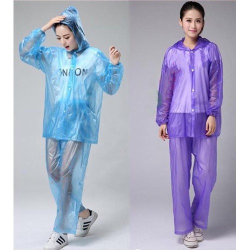 COMBO 5 BỘ QUẦN + ÁO ĐI MƯA MÀU TRONG Y HÌNH/ BỘ MƯA RẺ A2