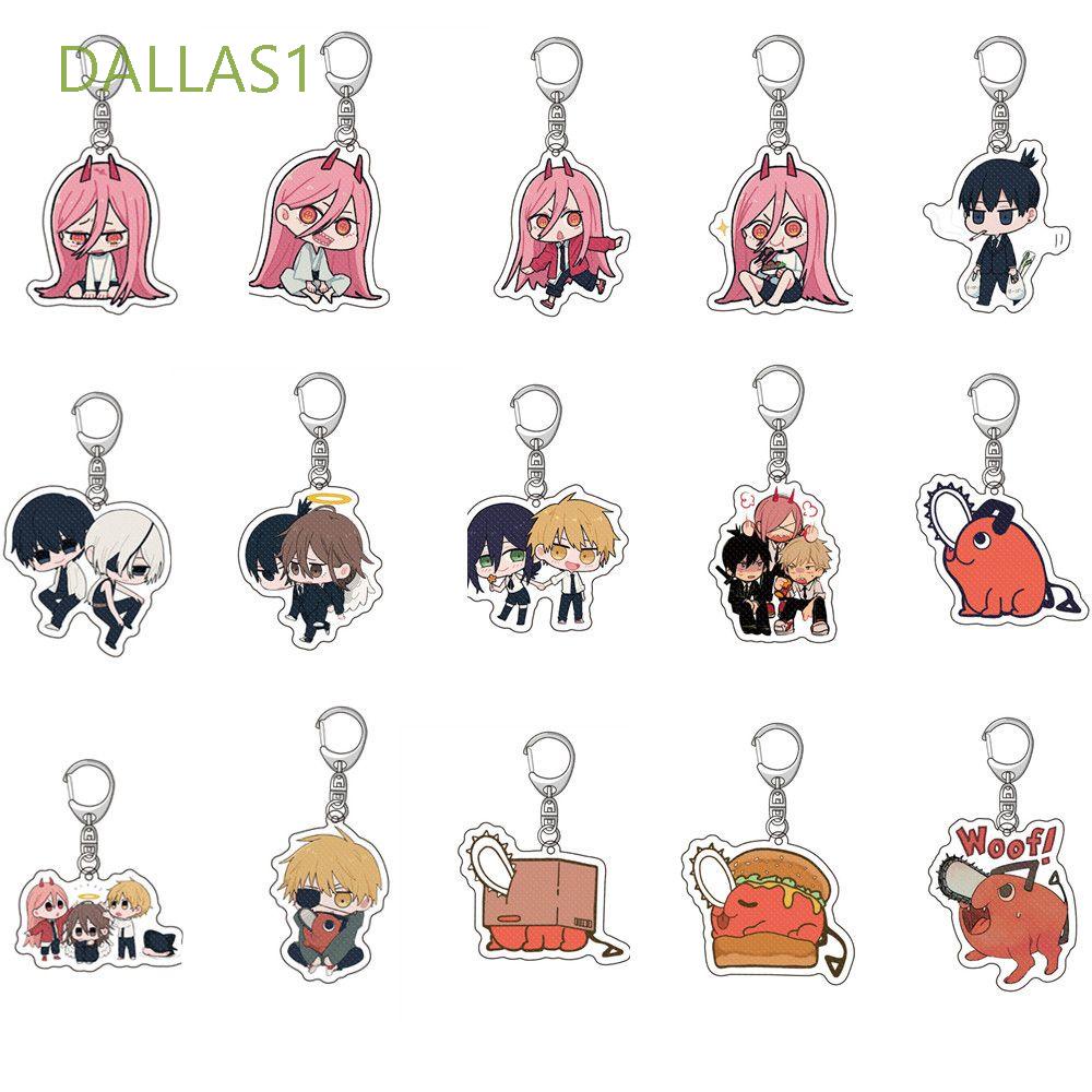 Móc khóa DALLAS1 hai mặt anime Chainsaw Man bằng acrylic