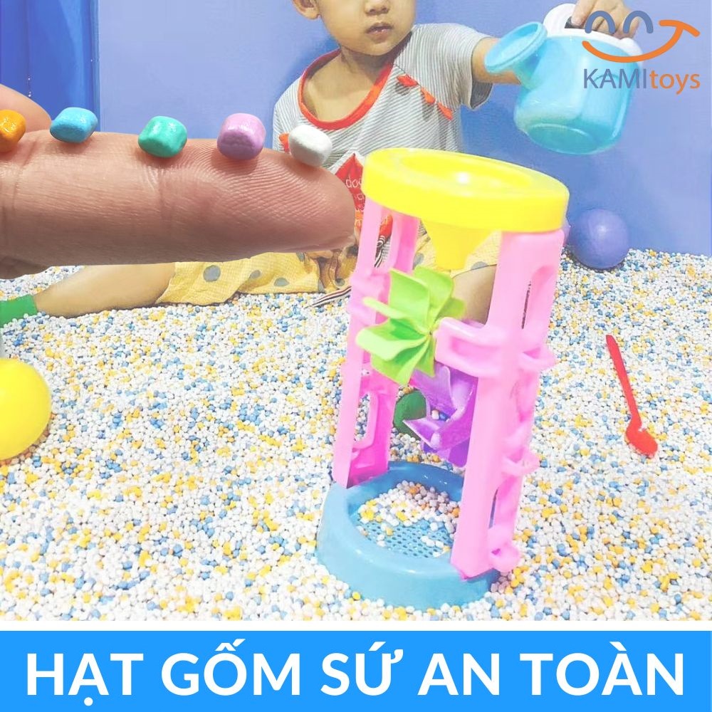 Đồ chơi xúc cát hạt muồng hạt gốm sứ an toàn cho bé Có bán bộ xe và phụ