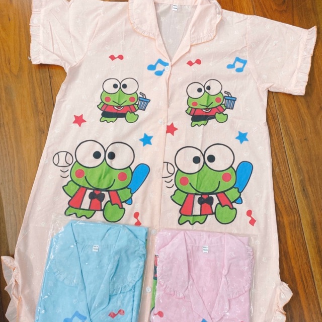 Đầm pijama mặc nhà mặc ngủ dễ thương chuẩn Thái Lan (hình thật)