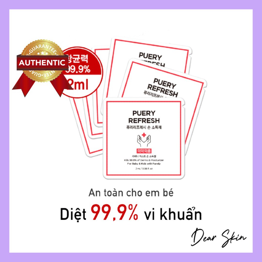 [Tiện Lợi] Gel rửa tay mang đi PUERY REFRESH sạch khuẩn 99.9%, thuận tiện | BigBuy360 - bigbuy360.vn