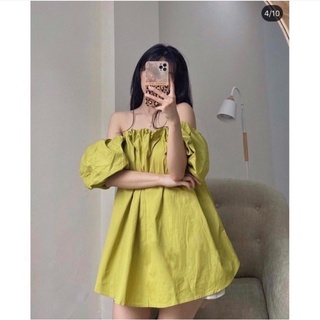 áo váy trễ vai xinh( ảnh thật lant clothing)