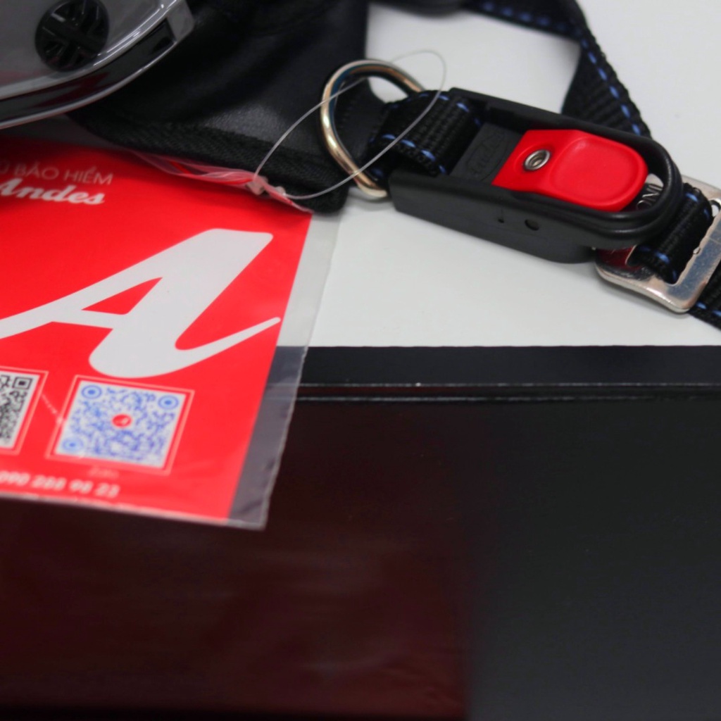 Mũ Bảo Hiểm ANDES 139 Kính Âm Màu Xám Xi măng /lòng Nón 3S Tháo Giặt..