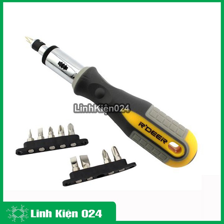 Bộ Tua Vít Đa Năng R'DEER RT-1612 Kèm 10 Đầu Vặn Vít