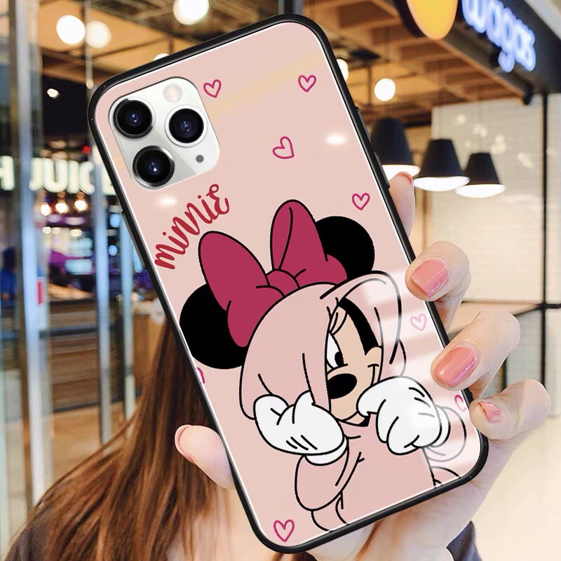 Ốp lưng iphone kính cặp đôi tình yêu mickey case 14plus 14 pro max 13 12 promax 11 mini 6 6s 7 8 plus x xr xs Se