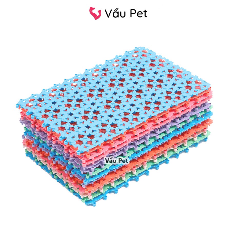 Tấm Lót Chuồng Chó Mèo - Lót Sàn Nhựa, Lót Chỗ Đi Vệ Sinh Cho Chó Mèo Thú Cưng Vẩu Pet Shop