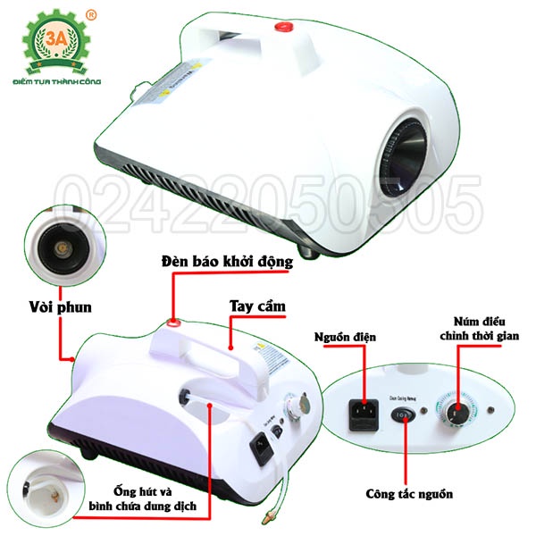 Máy khử khuẩn chính hãng Nanomax sử dụng công nghệ NANO loại bỏ mùi hôi, ẩm mốc trong nhà, ô tô, văn phòng