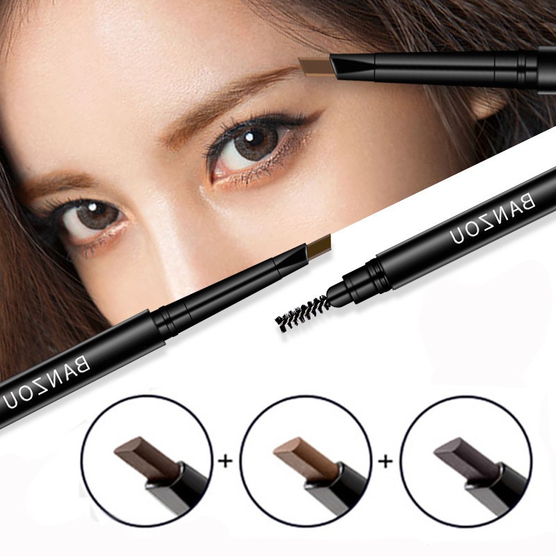 Bút chì kẻ lông mày 2 đầu tiện dụng Banzou 5 màu khác nhau phù hợp với nhiều tone make up | BigBuy360 - bigbuy360.vn