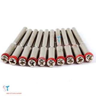 Combo 2 Đầu Trục Dùng Để Kẹp Đĩa Cắt, Đĩa Mài Mini 3,17mm
