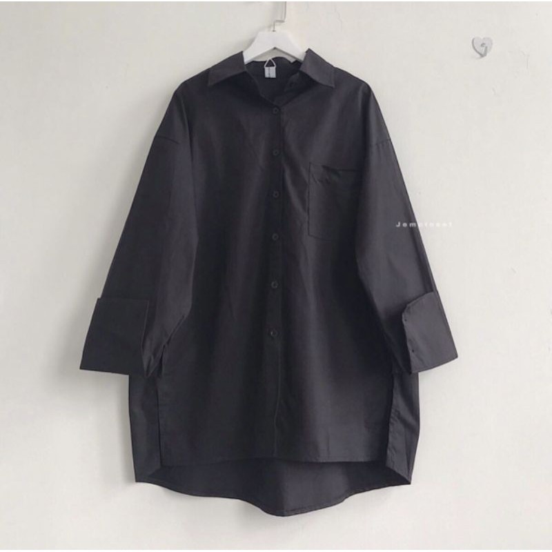 Áo sơ mi thô fom rộng, cá tính chất thô thoáng mát- 042