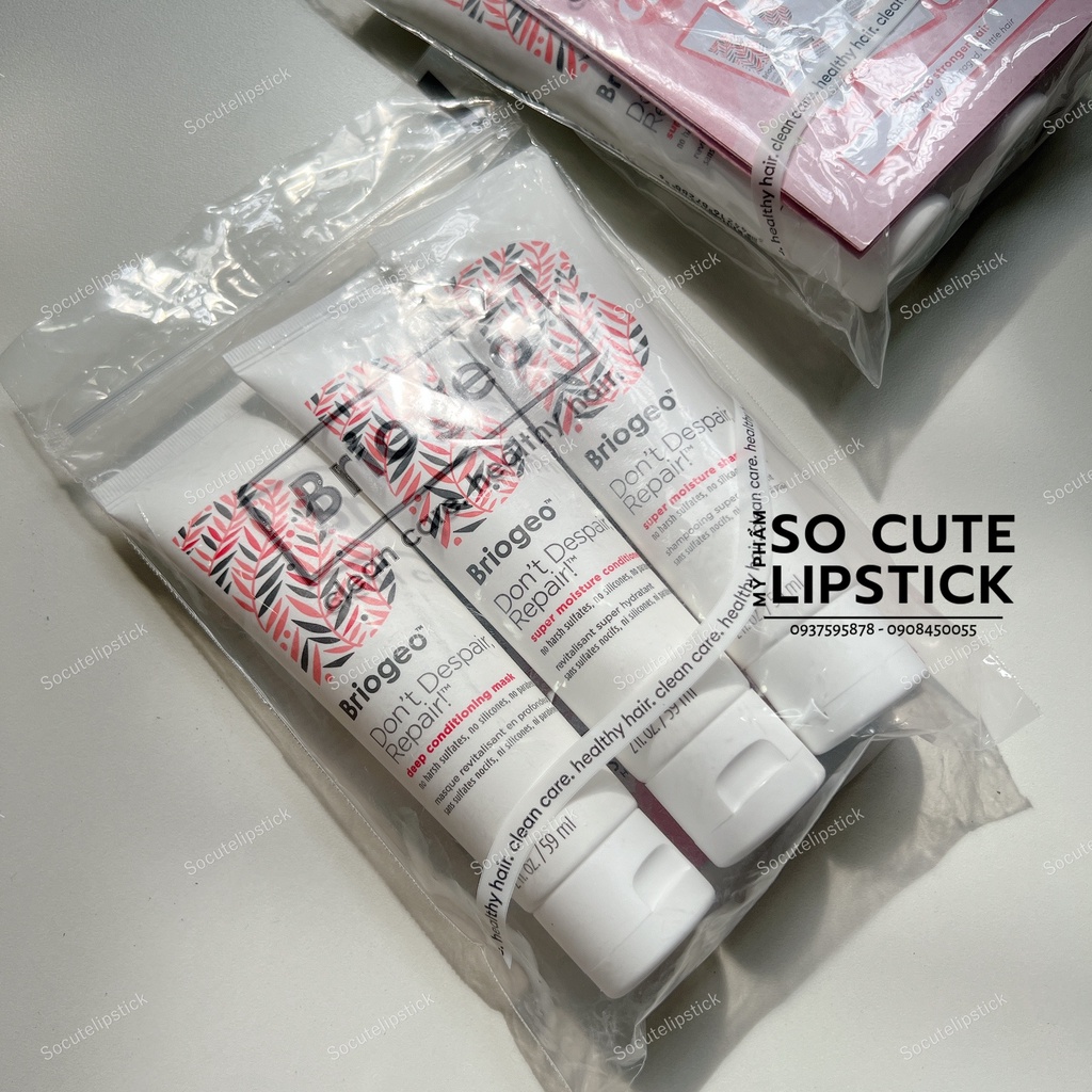 Set Dầu Gội - Xả - Ủ Tóc Briogeo Don't Despair Repair Shampoo - Conditioner 59ml