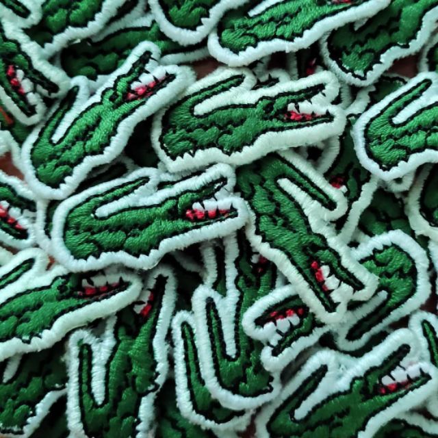 Sticker thêu Patch thêu logo thêu áo polo cá sấu polo