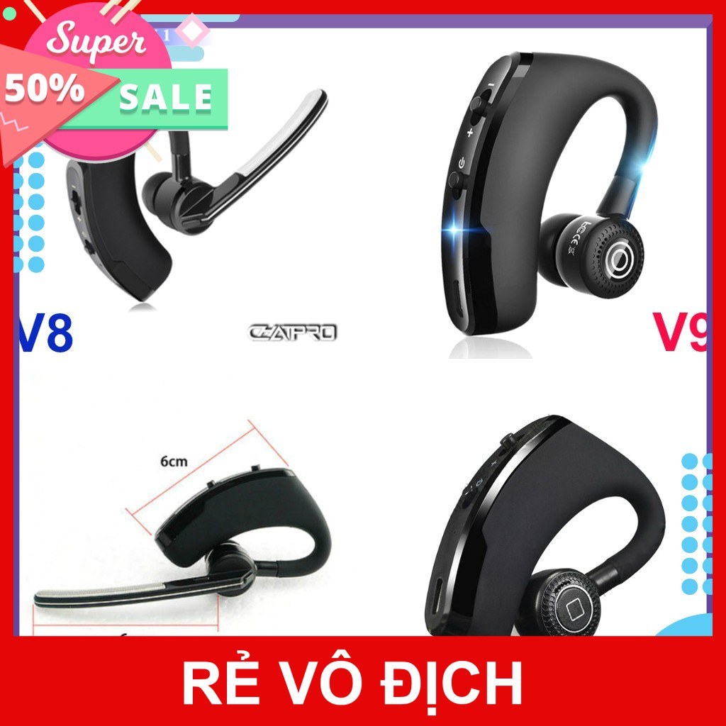 [FREESHIP] TAI NGHE BLUETOOTH V8, V9 - CHỐNG ỒN, CHỐNG NHIỄU [HCM]