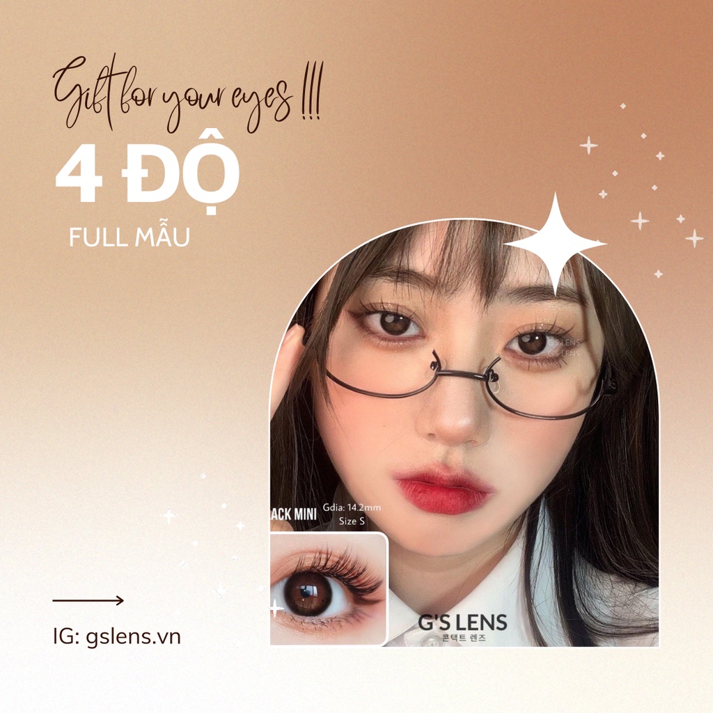 LENS CẬN 4 ĐỘ FULL MẪU KÍNH ÁP TRÒNG