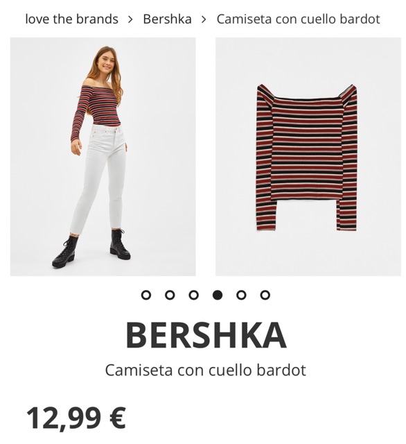 Áo Bershka trễ vai